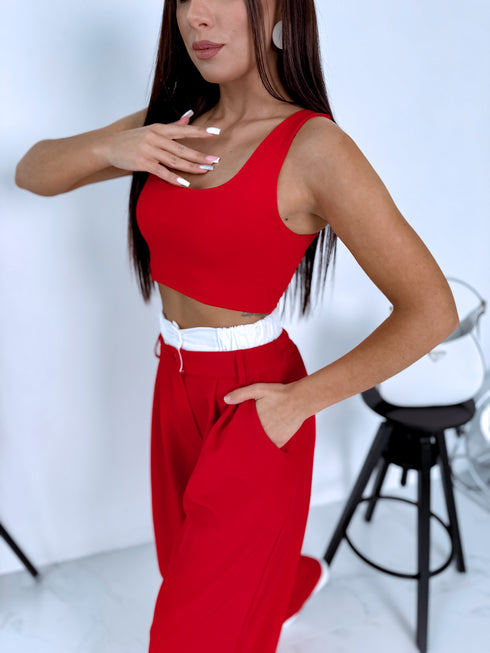 Crop tops "PUZZLE VD1591" - SARKANS
